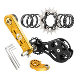 Maxbell Bike Chain Tensioner Single Speed Bicycle Tensioner Cycling Chain Tensioners 18T Gold