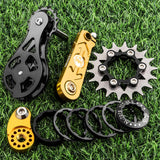 Maxbell Bike Chain Tensioner Single Speed Bicycle Tensioner Cycling Chain Tensioners 18T Gold