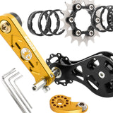 Maxbell Bike Chain Tensioner Single Speed Bicycle Tensioner Cycling Chain Tensioners 18T Gold