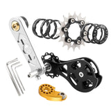 Maxbell Bike Chain Tensioner Single Speed Bicycle Tensioner Cycling Chain Tensioners 18T Silver