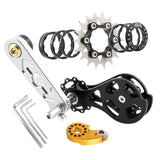 Maxbell Bike Chain Tensioner Single Speed Bicycle Tensioner Cycling Chain Tensioners 18T Silver