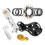 Maxbell Bike Chain Tensioner Single Speed Bicycle Tensioner Cycling Chain Tensioners 18T Silver