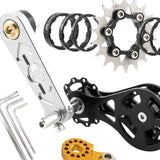 Maxbell Bike Chain Tensioner Single Speed Bicycle Tensioner Cycling Chain Tensioners 18T Silver