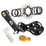 Maxbell Bike Chain Tensioner Single Speed Bicycle Tensioner Cycling Chain Tensioners 19T Black