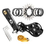 Maxbell Bike Chain Tensioner Single Speed Bicycle Tensioner Cycling Chain Tensioners 19T Black