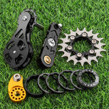 Maxbell Bike Chain Tensioner Single Speed Bicycle Tensioner Cycling Chain Tensioners 19T Black