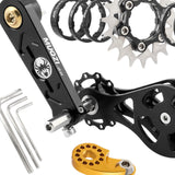 Maxbell Bike Chain Tensioner Single Speed Bicycle Tensioner Cycling Chain Tensioners 19T Black