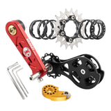 Maxbell Bike Chain Tensioner Single Speed Bicycle Tensioner Cycling Chain Tensioners 19T Red