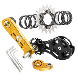 Maxbell Bike Chain Tensioner Single Speed Bicycle Tensioner Cycling Chain Tensioners 19T Gold