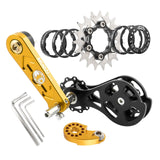 Maxbell Bike Chain Tensioner Single Speed Bicycle Tensioner Cycling Chain Tensioners 19T Gold