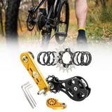 Maxbell Bike Chain Tensioner Single Speed Bicycle Tensioner Cycling Chain Tensioners 19T Gold