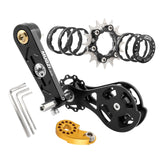 Maxbell Bike Single Speed Conversion Kit Cycling Accessories Repair Chain Tensioners Black 16T