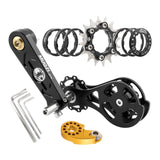 Maxbell Bike Single Speed Conversion Kit Cycling Accessories Repair Chain Tensioners Black 16T