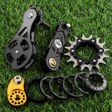Maxbell Bike Single Speed Conversion Kit Cycling Accessories Repair Chain Tensioners Black 16T