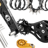 Maxbell Bike Single Speed Conversion Kit Cycling Accessories Repair Chain Tensioners Black 16T