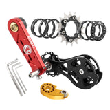 Maxbell Bike Single Speed Conversion Kit Cycling Accessories Repair Chain Tensioners Red 16T