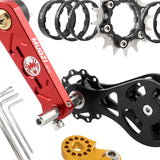 Maxbell Bike Single Speed Conversion Kit Cycling Accessories Repair Chain Tensioners Red 16T