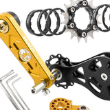 Maxbell Bike Single Speed Conversion Kit Cycling Accessories Repair Chain Tensioners Gold 16T