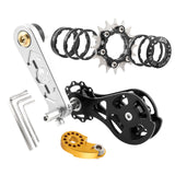 Maxbell Bike Single Speed Conversion Kit Cycling Accessories Repair Chain Tensioners Silver 16T