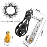 Maxbell Bike Single Speed Conversion Kit Cycling Accessories Repair Chain Tensioners Silver 16T