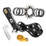 Maxbell Bike Single Speed Conversion Kit Cycling Accessories Repair Chain Tensioners Black 17T