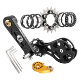 Maxbell Bike Single Speed Conversion Kit Cycling Accessories Repair Chain Tensioners Black 17T