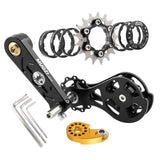 Maxbell Bike Single Speed Conversion Kit Cycling Accessories Repair Chain Tensioners Black 17T