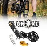 Maxbell Bike Single Speed Conversion Kit Cycling Accessories Repair Chain Tensioners Black 17T