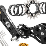 Maxbell Bike Single Speed Conversion Kit Cycling Accessories Repair Chain Tensioners Black 17T