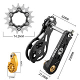 Maxbell Bike Single Speed Conversion Kit Cycling Accessories Repair Chain Tensioners Black 17T