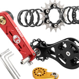 Maxbell Bike Single Speed Conversion Kit Cycling Accessories Repair Chain Tensioners Red 17T