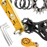 Maxbell Bike Single Speed Conversion Kit Cycling Accessories Repair Chain Tensioners Gold 17T