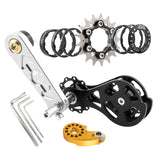 Maxbell Bike Single Speed Conversion Kit Cycling Accessories Repair Chain Tensioners Silver 17T