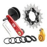 Maxbell Bike Chain Tensioner Rear Derailleur Chain Tensioner Stabilizer Single Speed 18T Red