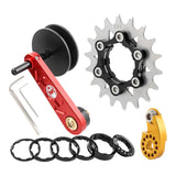 Maxbell Bike Chain Tensioner Rear Derailleur Chain Tensioner Stabilizer Single Speed 18T Red