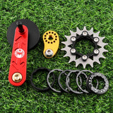 Maxbell Bike Chain Tensioner Rear Derailleur Chain Tensioner Stabilizer Single Speed 18T Red