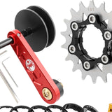 Maxbell Bike Chain Tensioner Rear Derailleur Chain Tensioner Stabilizer Single Speed 18T Red