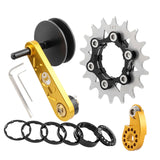 Maxbell Bike Chain Tensioner Rear Derailleur Chain Tensioner Stabilizer Single Speed 18T Gold