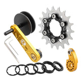 Maxbell Bike Chain Tensioner Rear Derailleur Chain Tensioner Stabilizer Single Speed 18T Gold