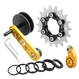 Maxbell Bike Chain Tensioner Rear Derailleur Chain Tensioner Stabilizer Single Speed 18T Gold