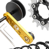Maxbell Bike Chain Tensioner Rear Derailleur Chain Tensioner Stabilizer Single Speed 18T Gold