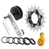 Maxbell Bike Chain Tensioner Rear Derailleur Chain Tensioner Stabilizer Single Speed 18T Silver