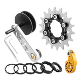 Maxbell Bike Chain Tensioner Rear Derailleur Chain Tensioner Stabilizer Single Speed 18T Silver