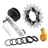 Maxbell Bike Chain Tensioner Rear Derailleur Chain Tensioner Stabilizer Single Speed 18T Silver