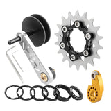 Maxbell Bike Chain Tensioner Rear Derailleur Chain Tensioner Stabilizer Single Speed 18T Silver