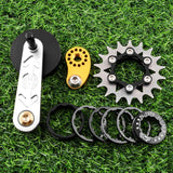 Maxbell Bike Chain Tensioner Rear Derailleur Chain Tensioner Stabilizer Single Speed 18T Silver