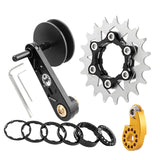 Maxbell Bike Chain Tensioner Rear Derailleur Chain Tensioner Stabilizer Single Speed 19T Black