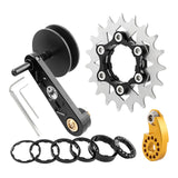 Maxbell Bike Chain Tensioner Rear Derailleur Chain Tensioner Stabilizer Single Speed 19T Black