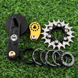 Maxbell Bike Chain Tensioner Rear Derailleur Chain Tensioner Stabilizer Single Speed 19T Black