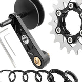 Maxbell Bike Chain Tensioner Rear Derailleur Chain Tensioner Stabilizer Single Speed 19T Black